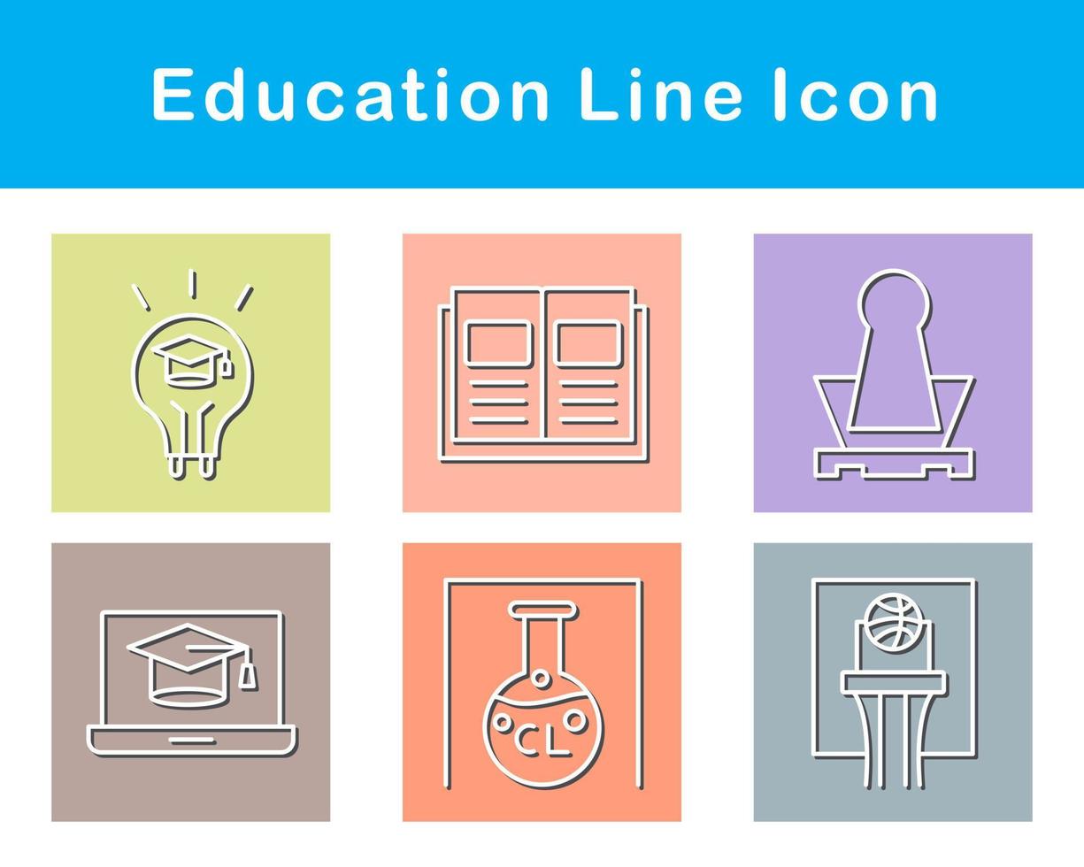 conjunto de iconos de vector de educación