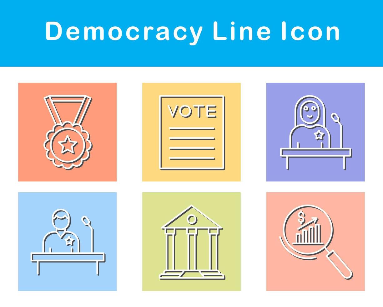 Democracy Vector Icon Set