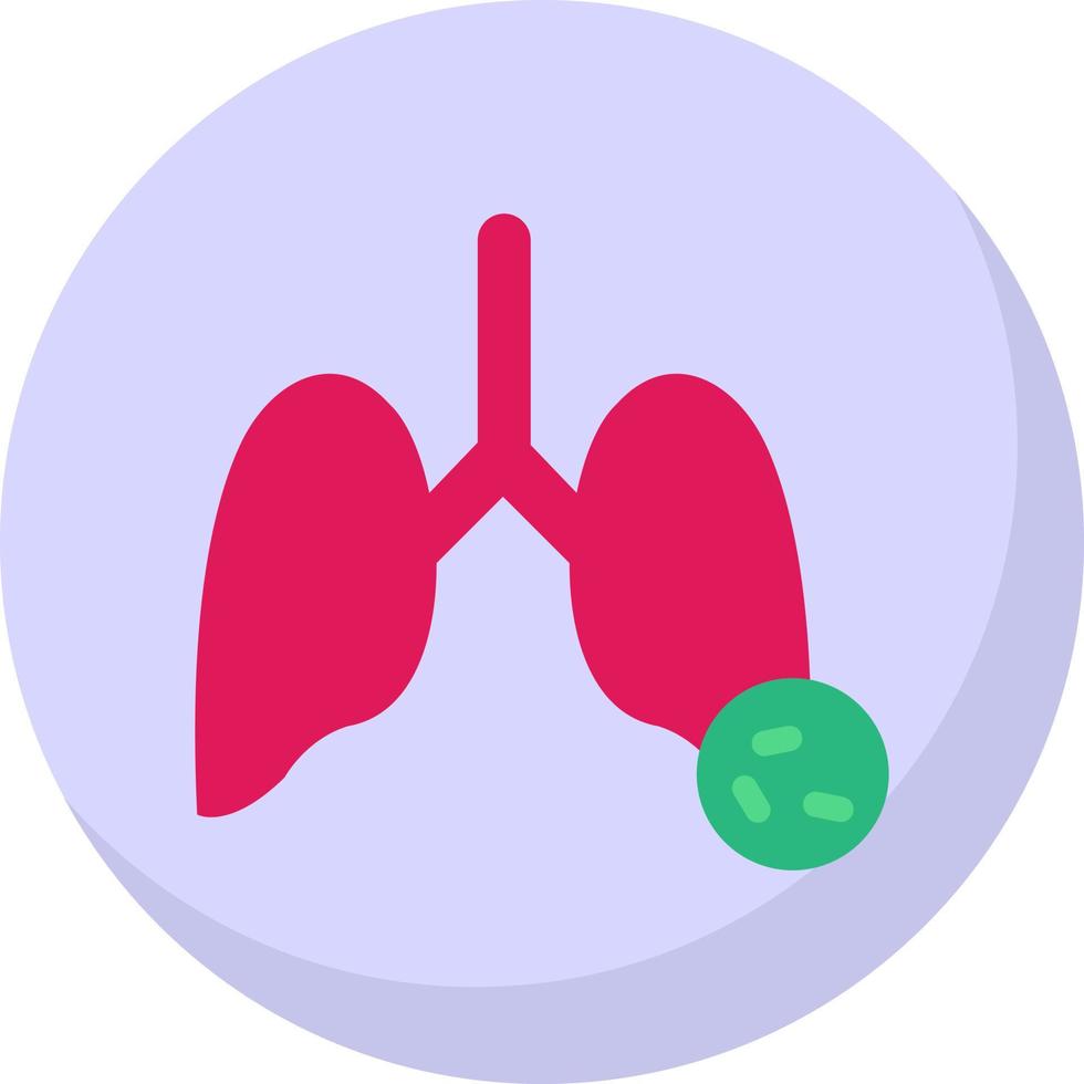 diseño de icono de vector de virus de pulmones