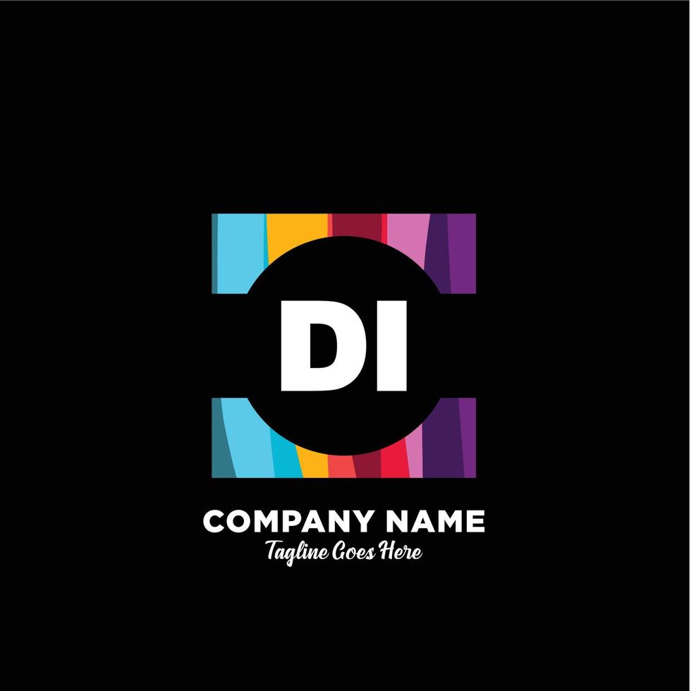 DI initial logo With Colorful template vector. vector