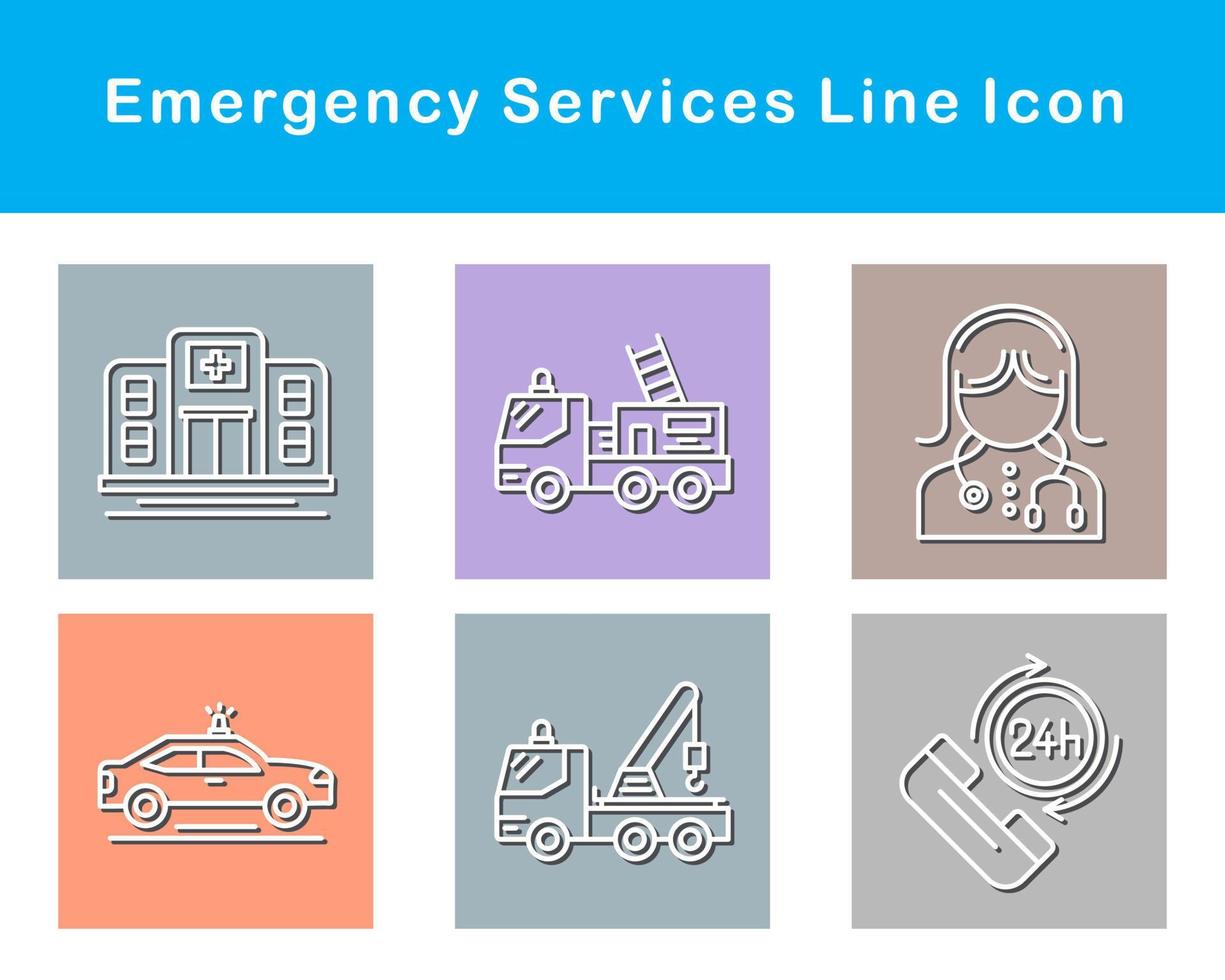 Emergency Services Vector Icon Set