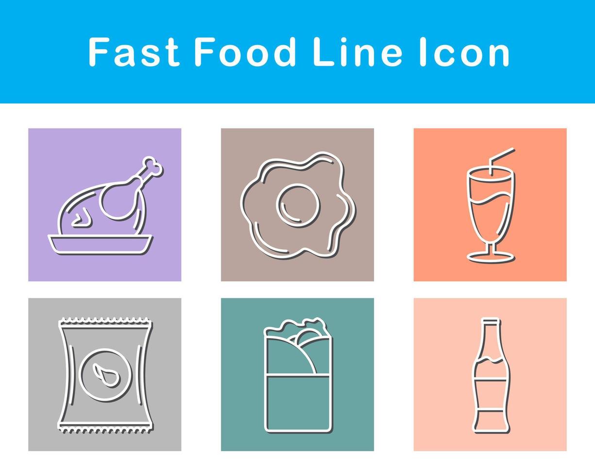 Fast Food Vector Icon Set