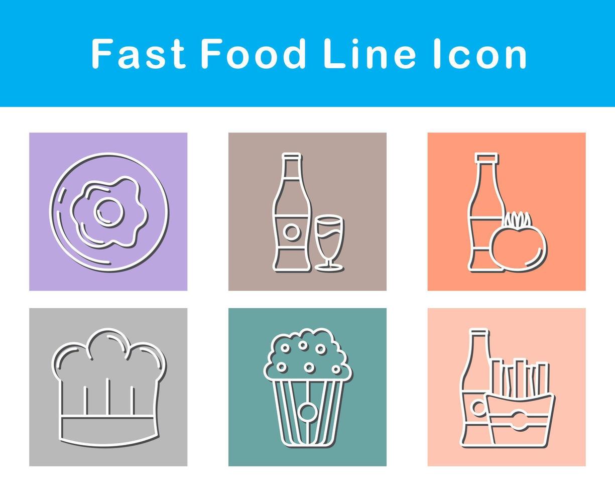 Fast Food Vector Icon Set