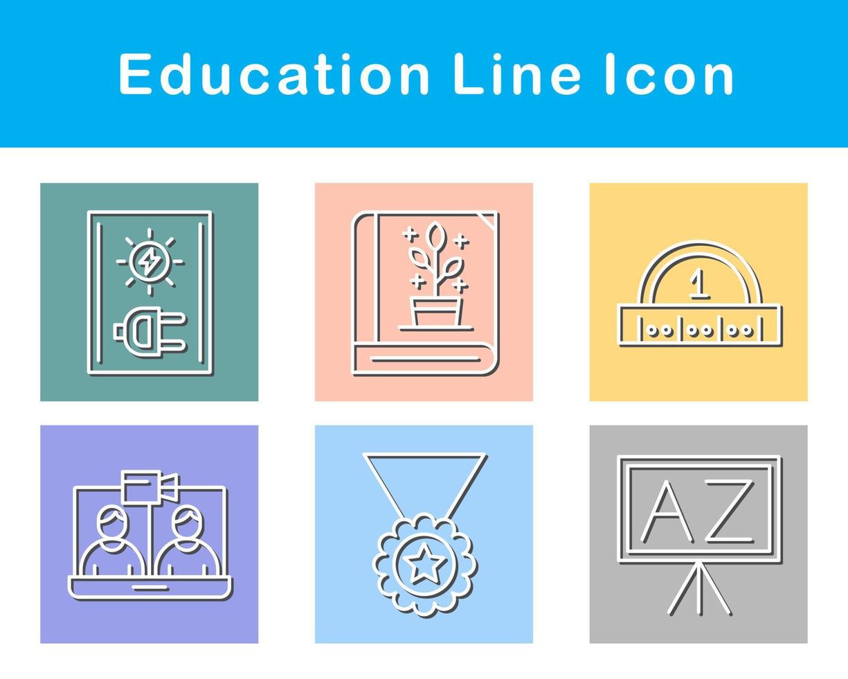 conjunto de iconos de vector de educación