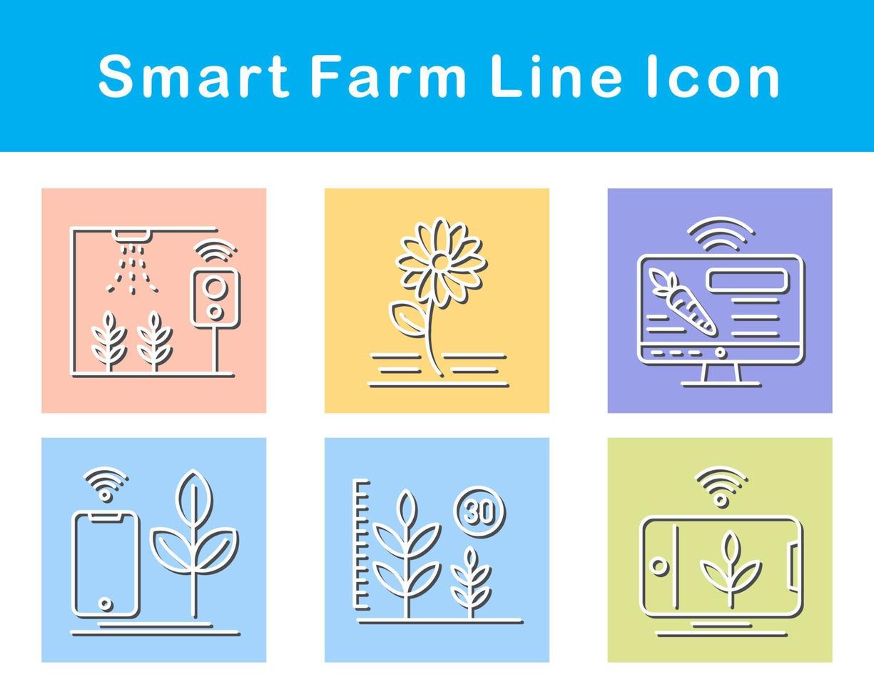 Smart Farm Vector Icon Set