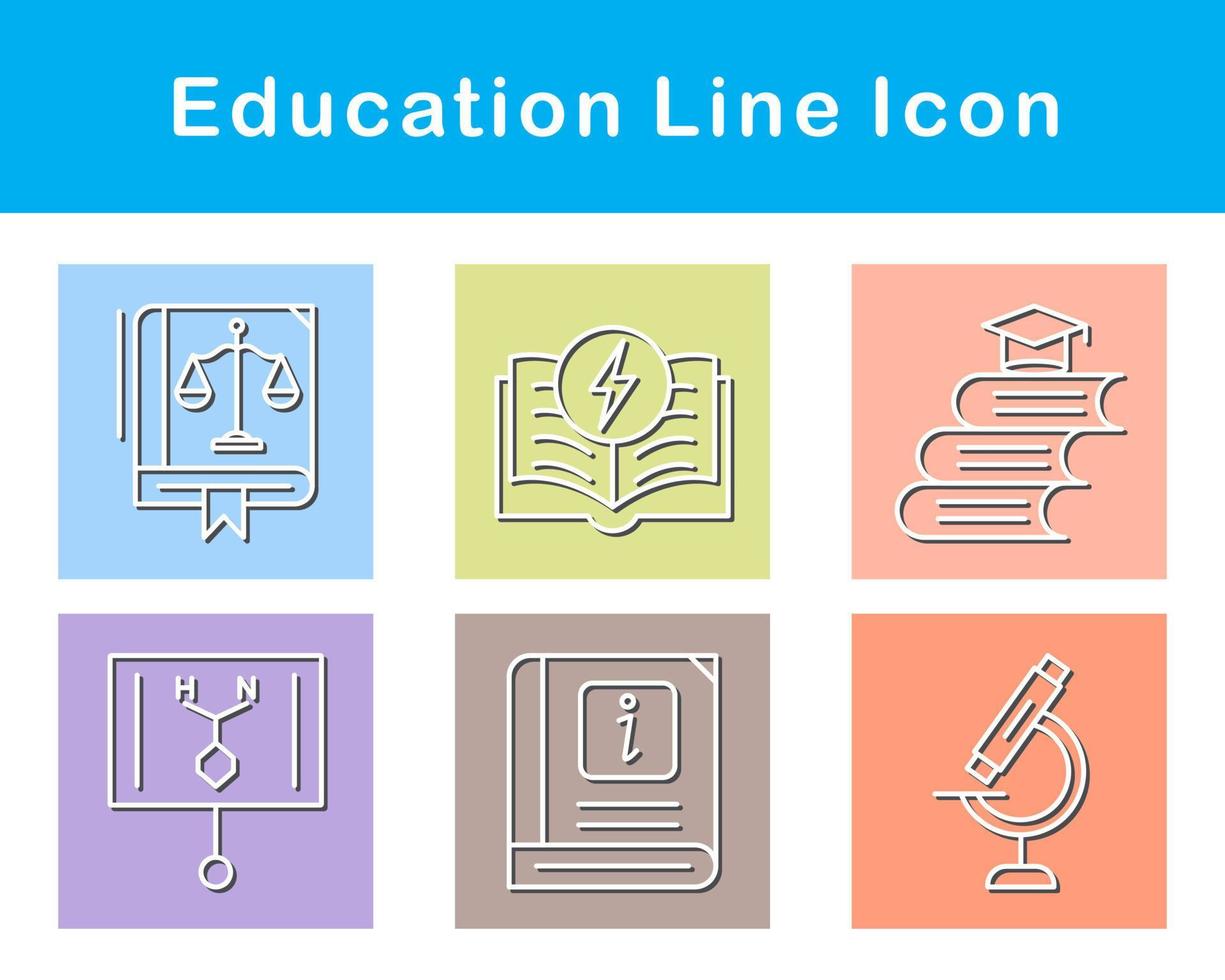 conjunto de iconos de vector de educación