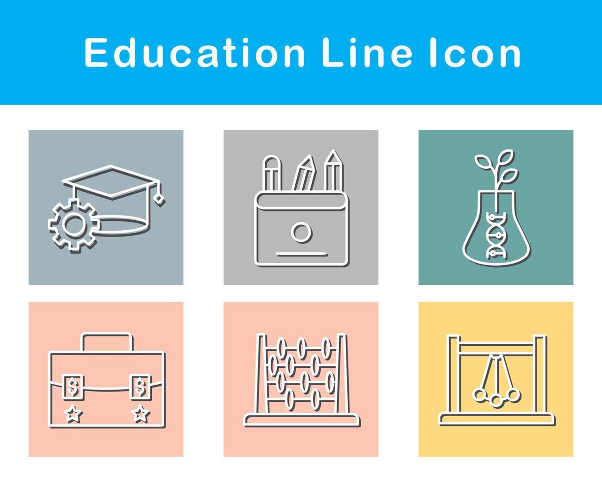 conjunto de iconos de vector de educación