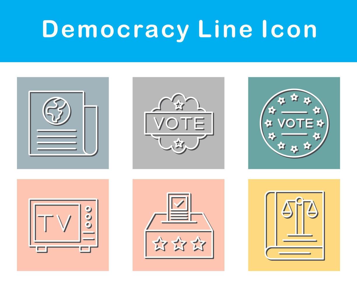 Democracy Vector Icon Set