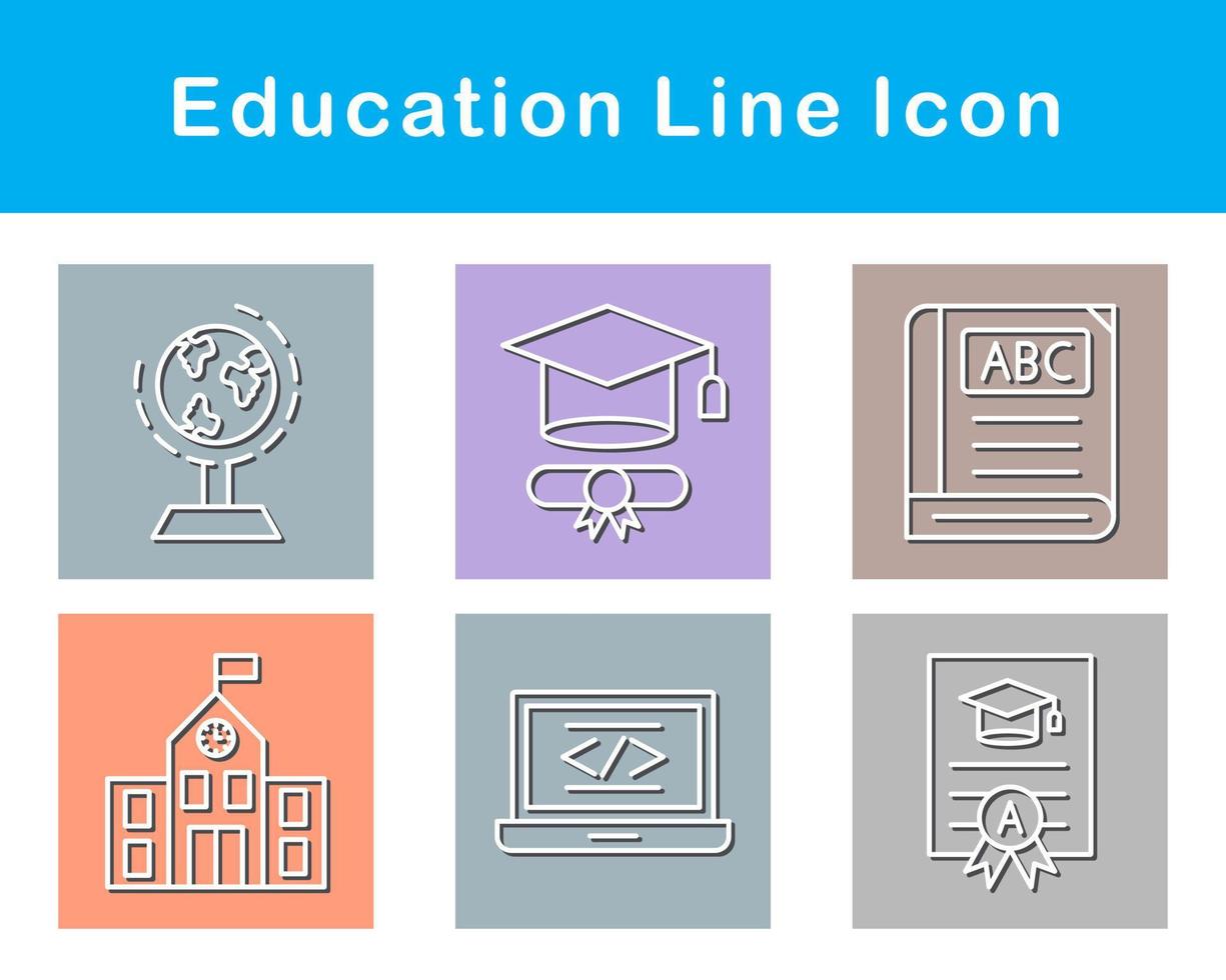 conjunto de iconos de vector de educación