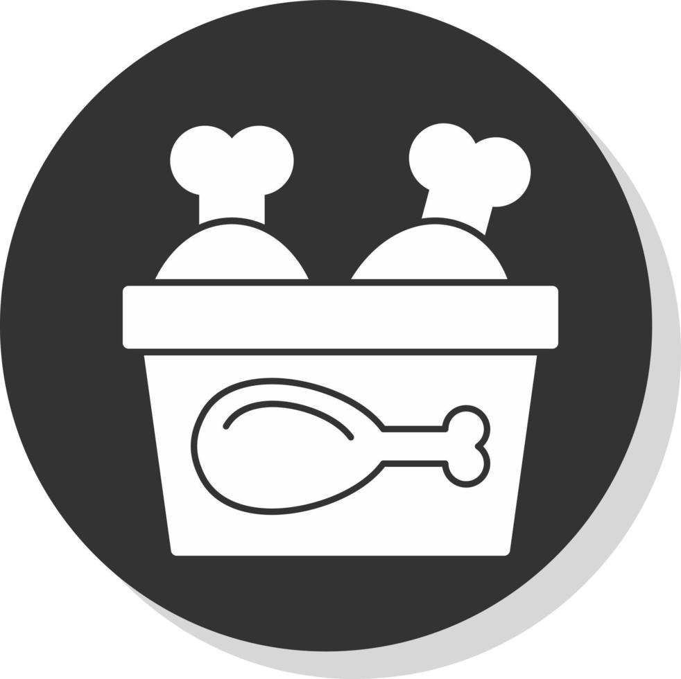 Chicken Bucket Vector Icon Design