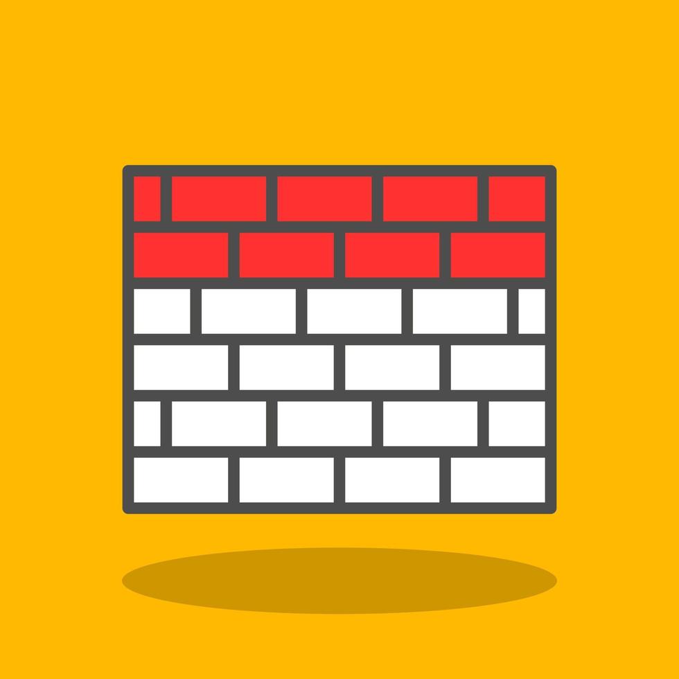 Brickwall Vector Icon Design