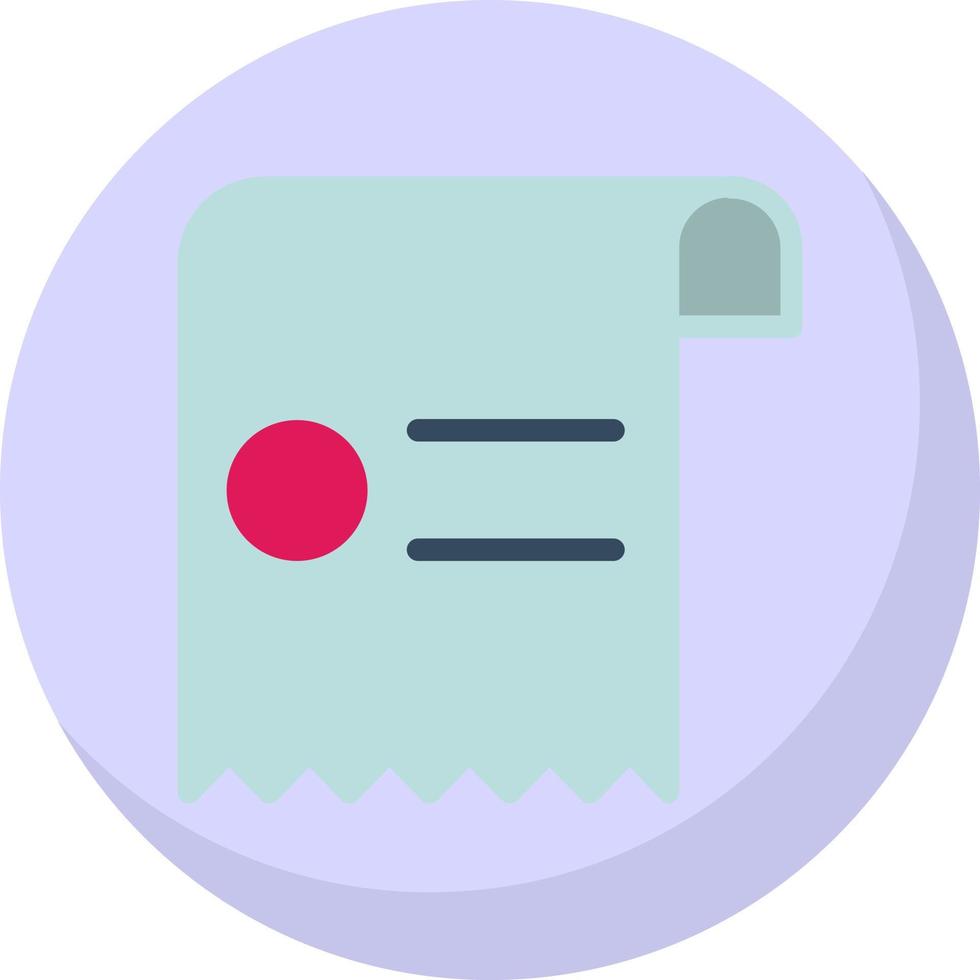 Receipt Vector Icon Design