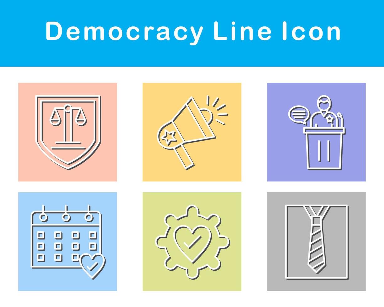 Democracy Vector Icon Set