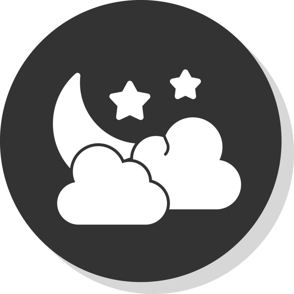 Star And Crescent Moon Vector Icon Design