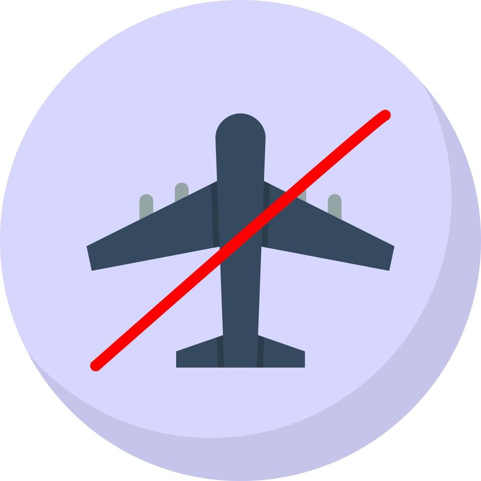 Plane Slash Vector Icon Design