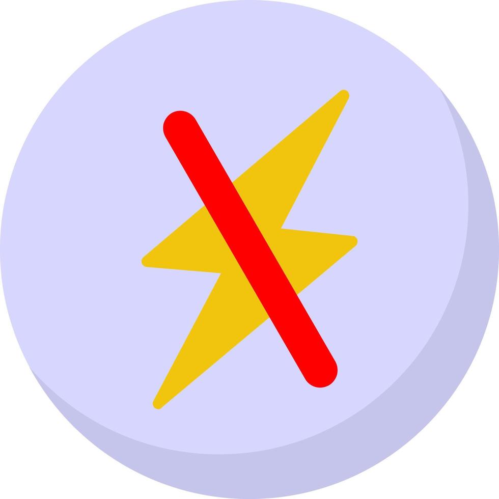 Zap Off Vector Icon Design