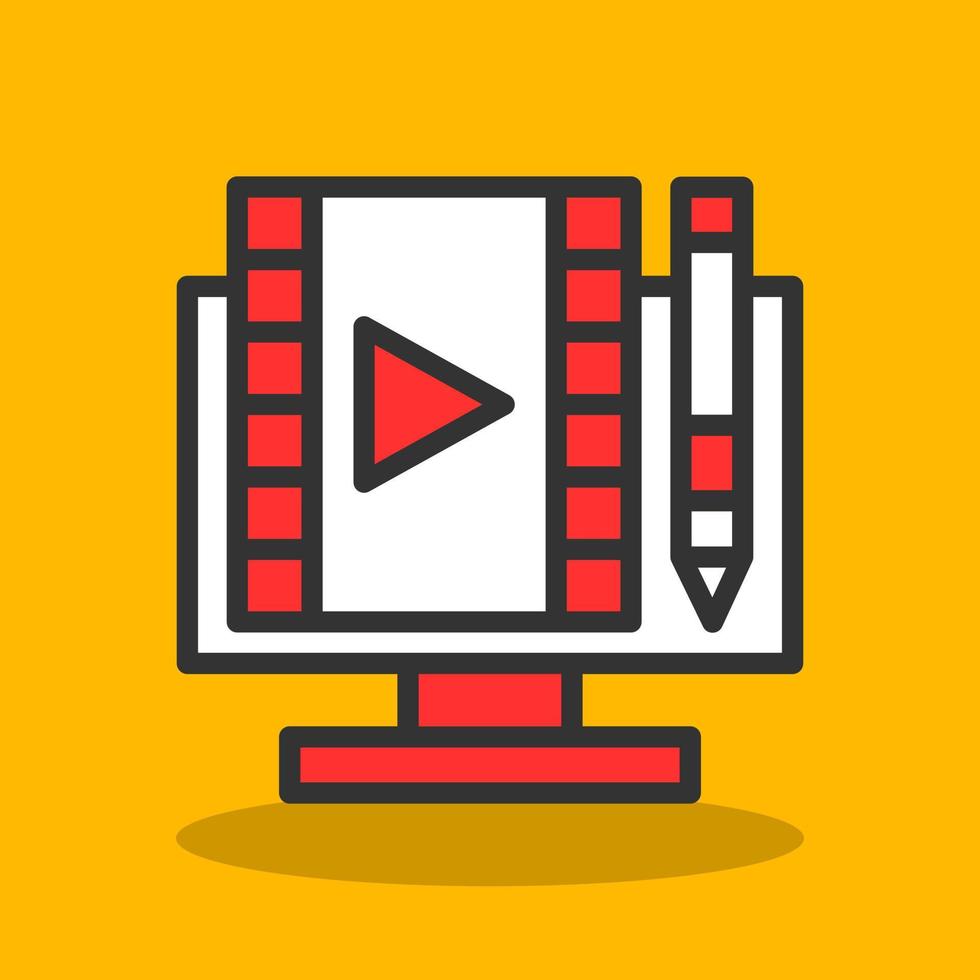 Video Editing Vector Icon Design