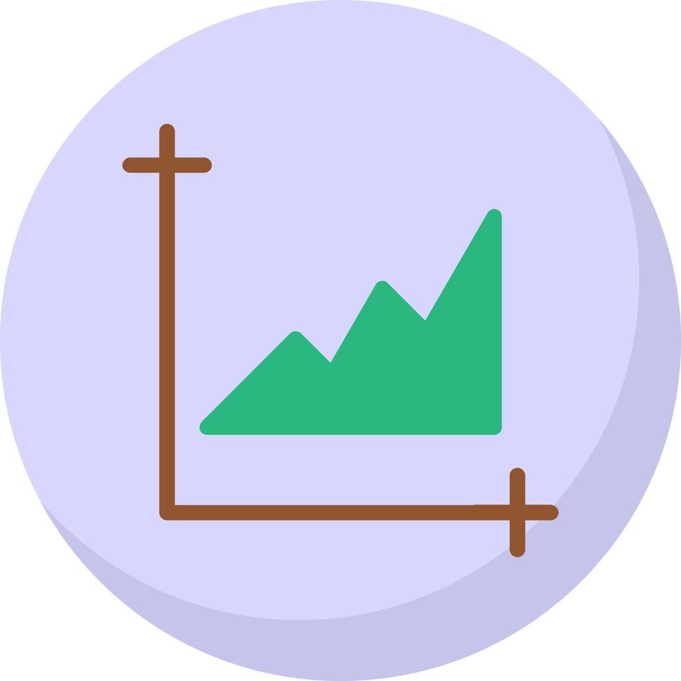 Chart Area Vector Icon Design