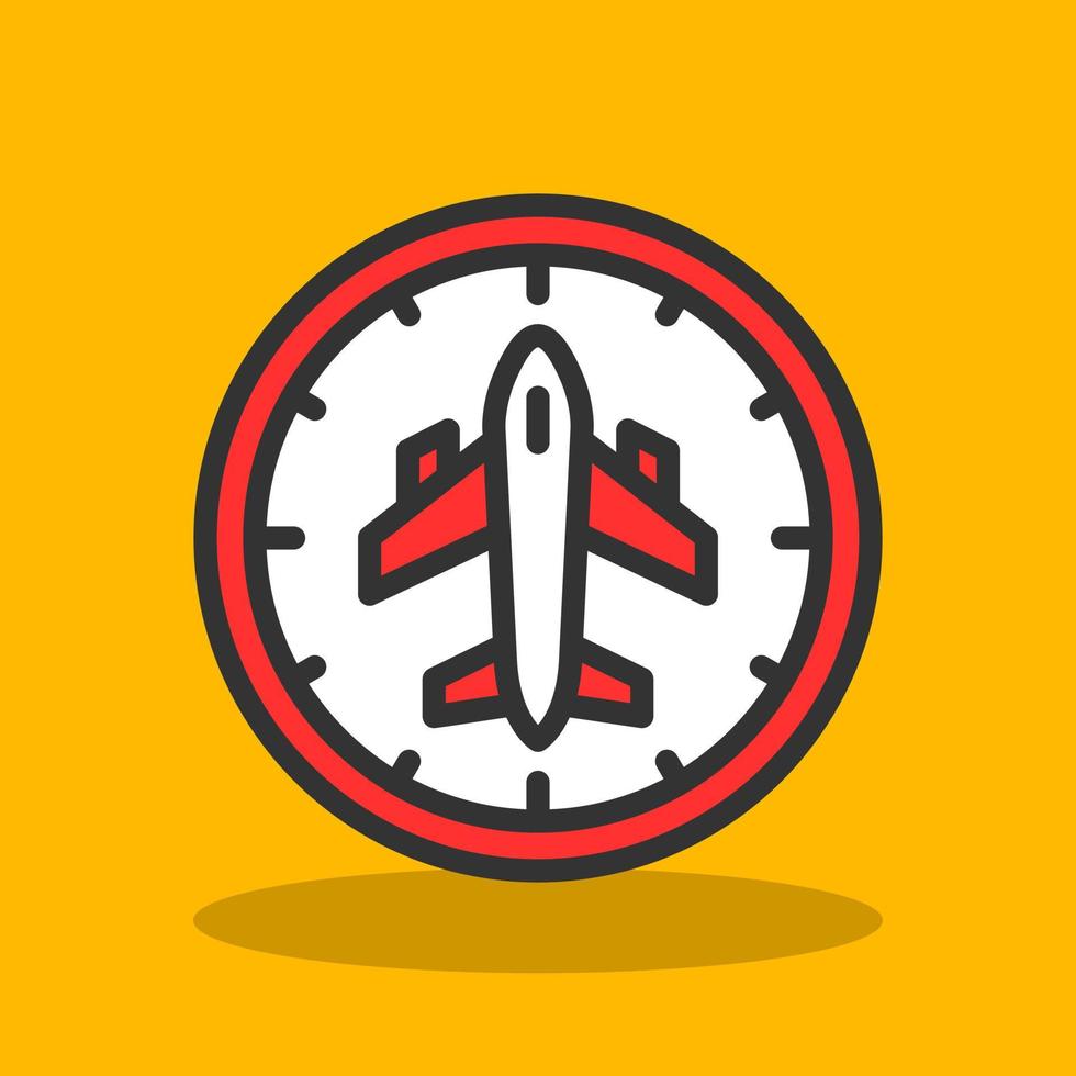 Flight Timings Vector Icon Design