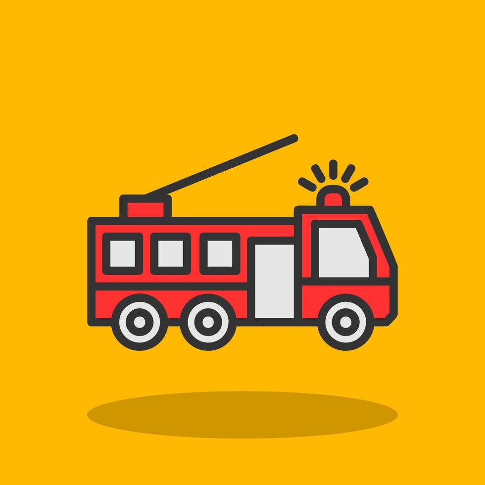 diseño de icono de vector de camión de bomberos