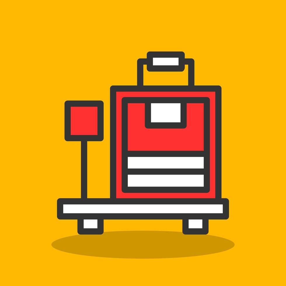 Luggage Scale Vector Icon Design