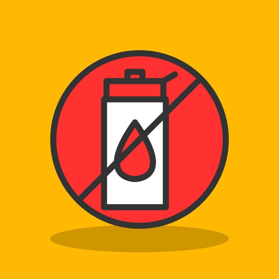No Liquid Vector Icon Design