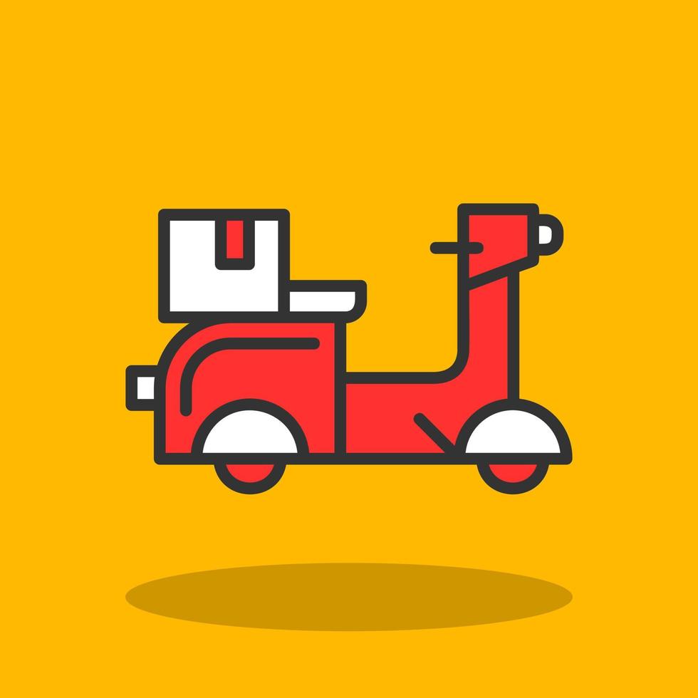 Delivery Bike Vector Icon Design