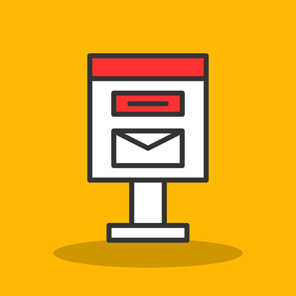 Postbox Vector Icon Design