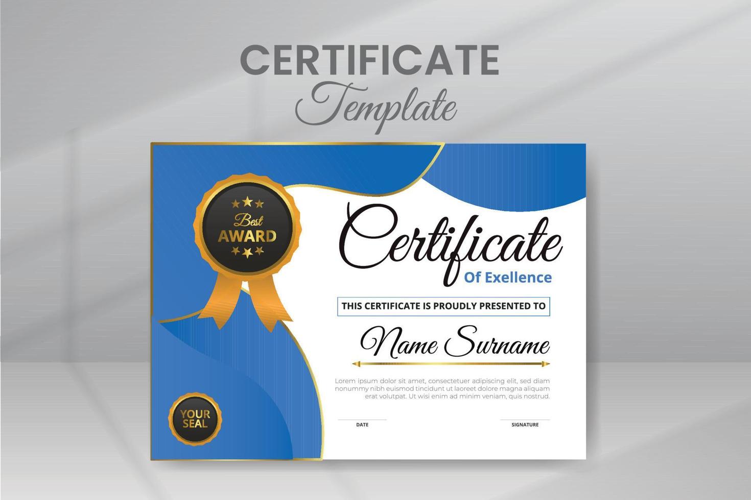 Modern Certificate Template vector