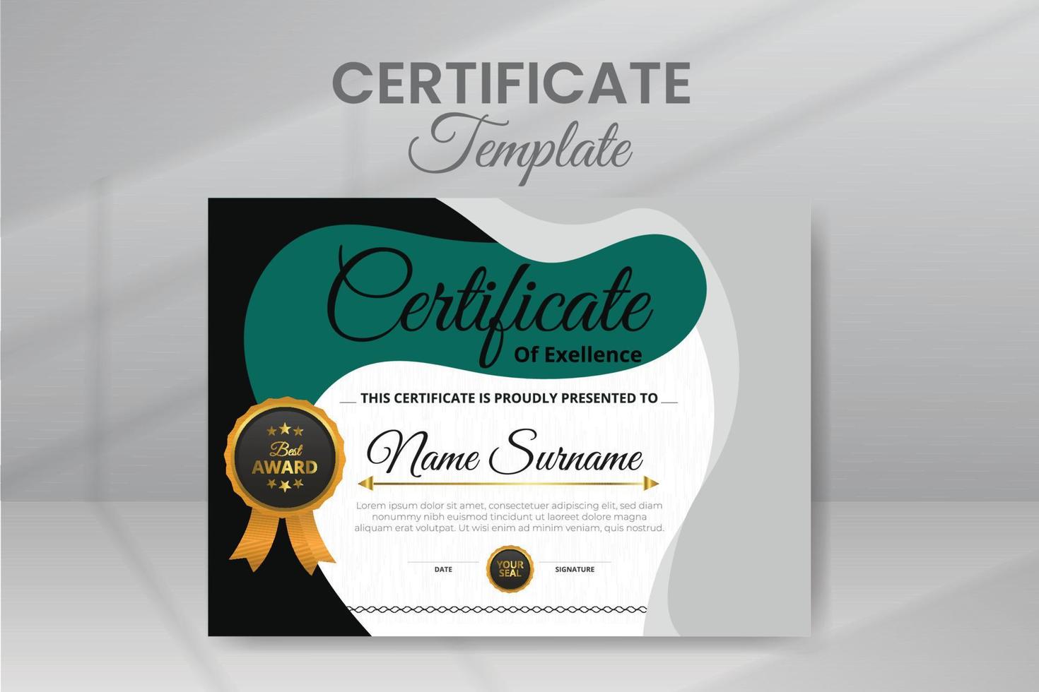 Modern Certificate Template vector