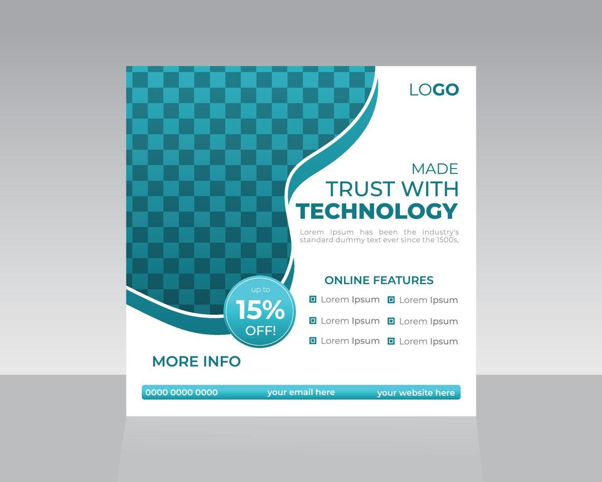Technology Social Media Post Template 21274890 Vector Art at Vecteezy