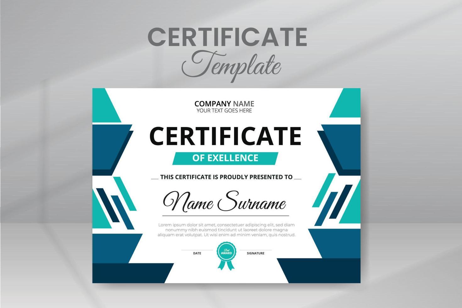 Modern Certificate Template vector