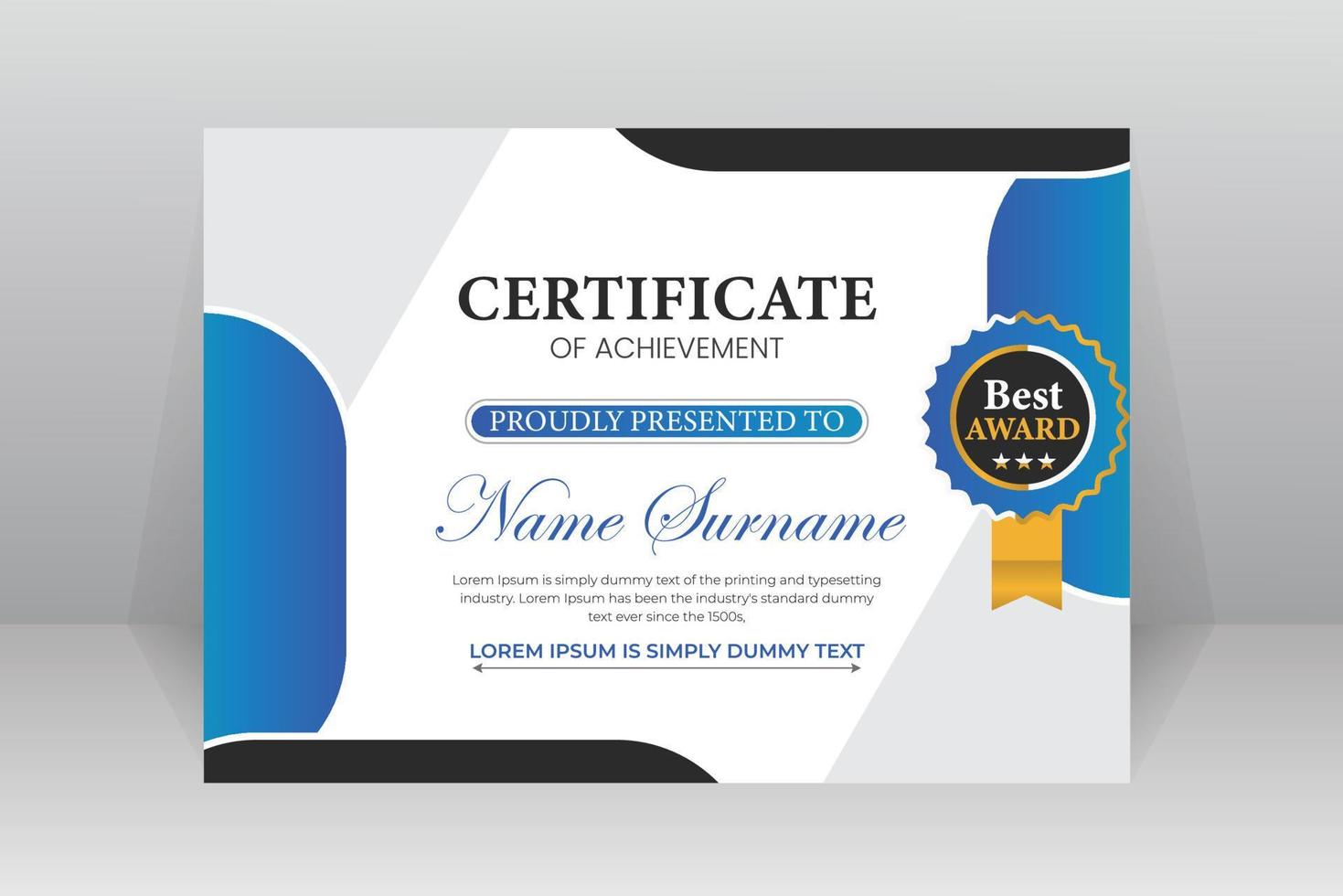 Modern Certificate Template vector