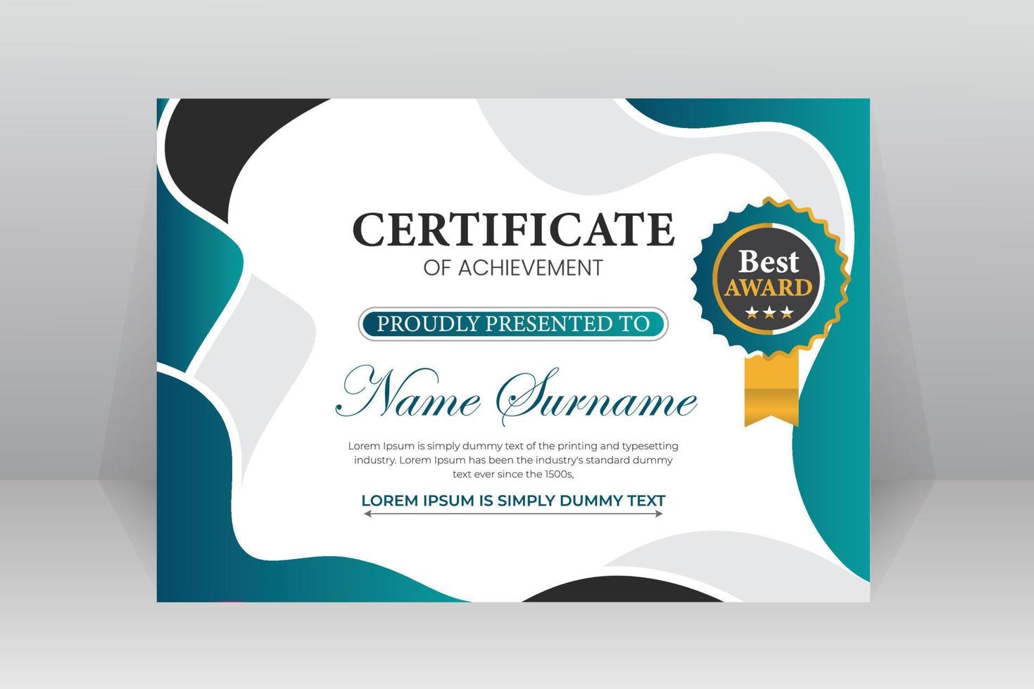 Modern Certificate Template vector