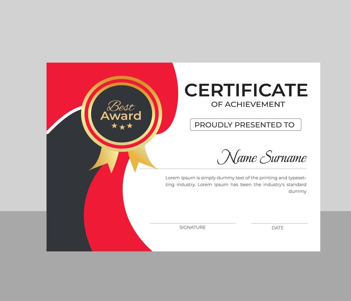 Modern Certificate Template vector