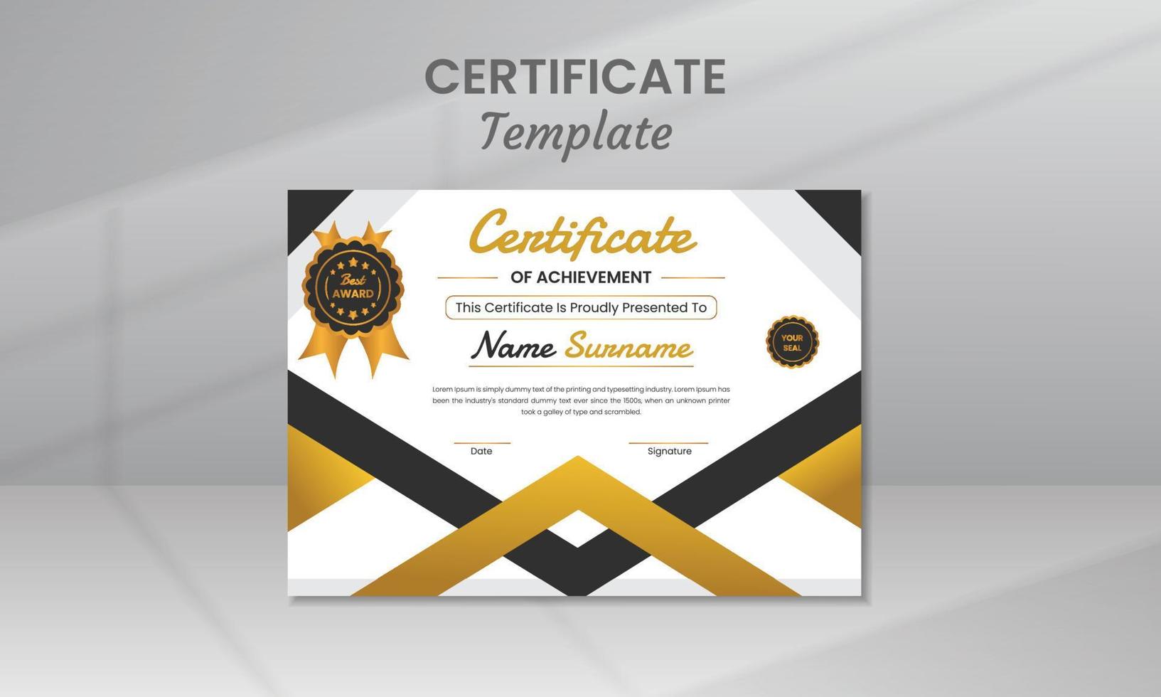 Modern Certificate Template vector