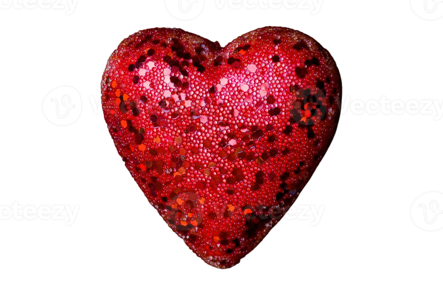 Red heart isolated on a transparent background png