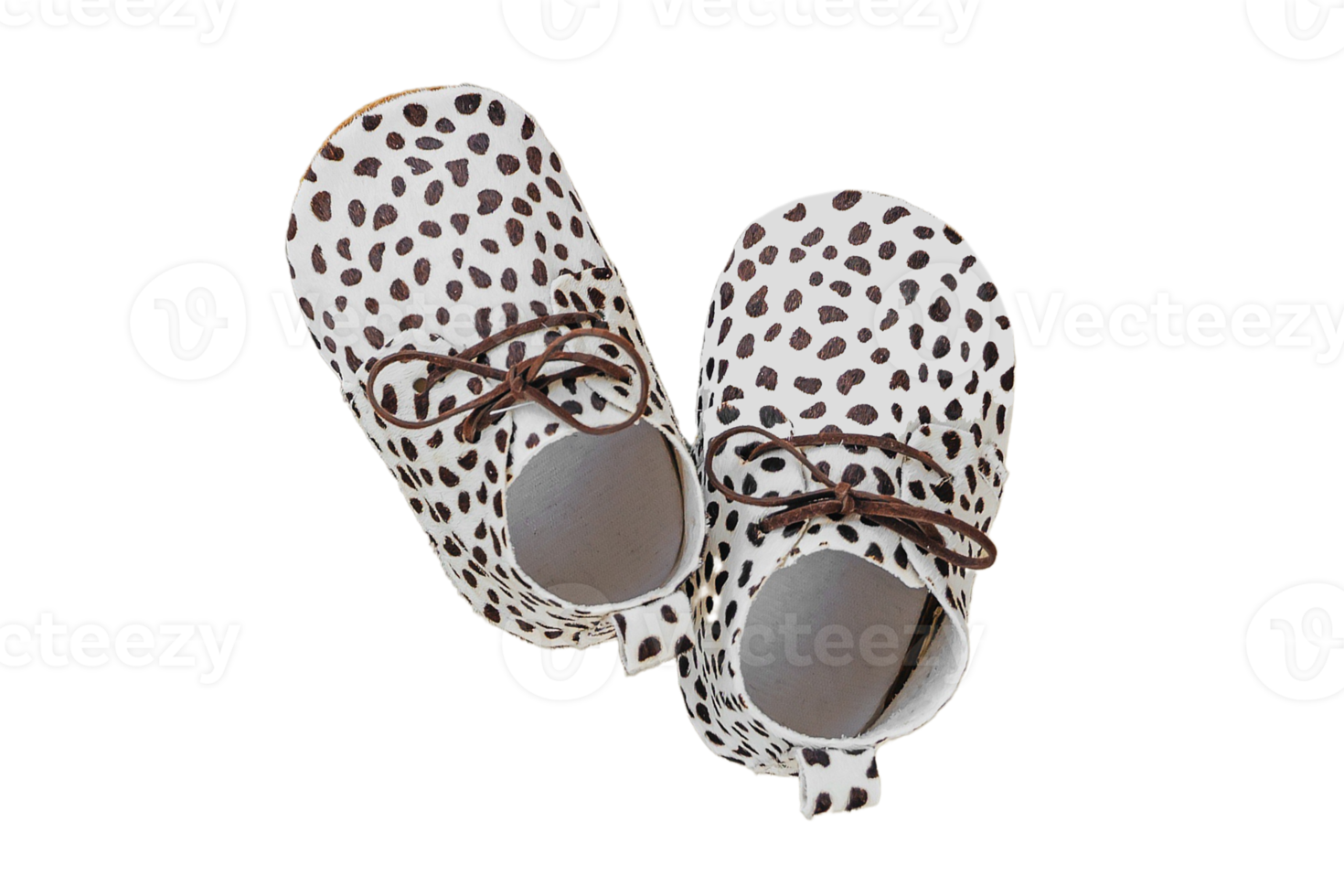 White baby shoes isolated on a transparent background png