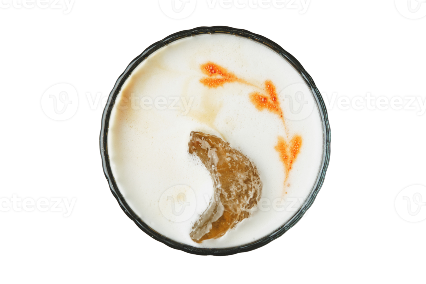 White drink isolated on a transparent background png