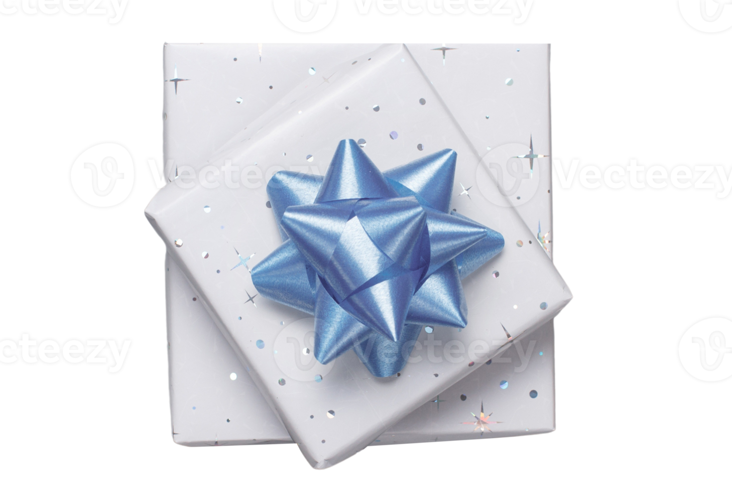 wit geschenk dozen met een blauw lint geïsoleerd Aan een transparant achtergrond png