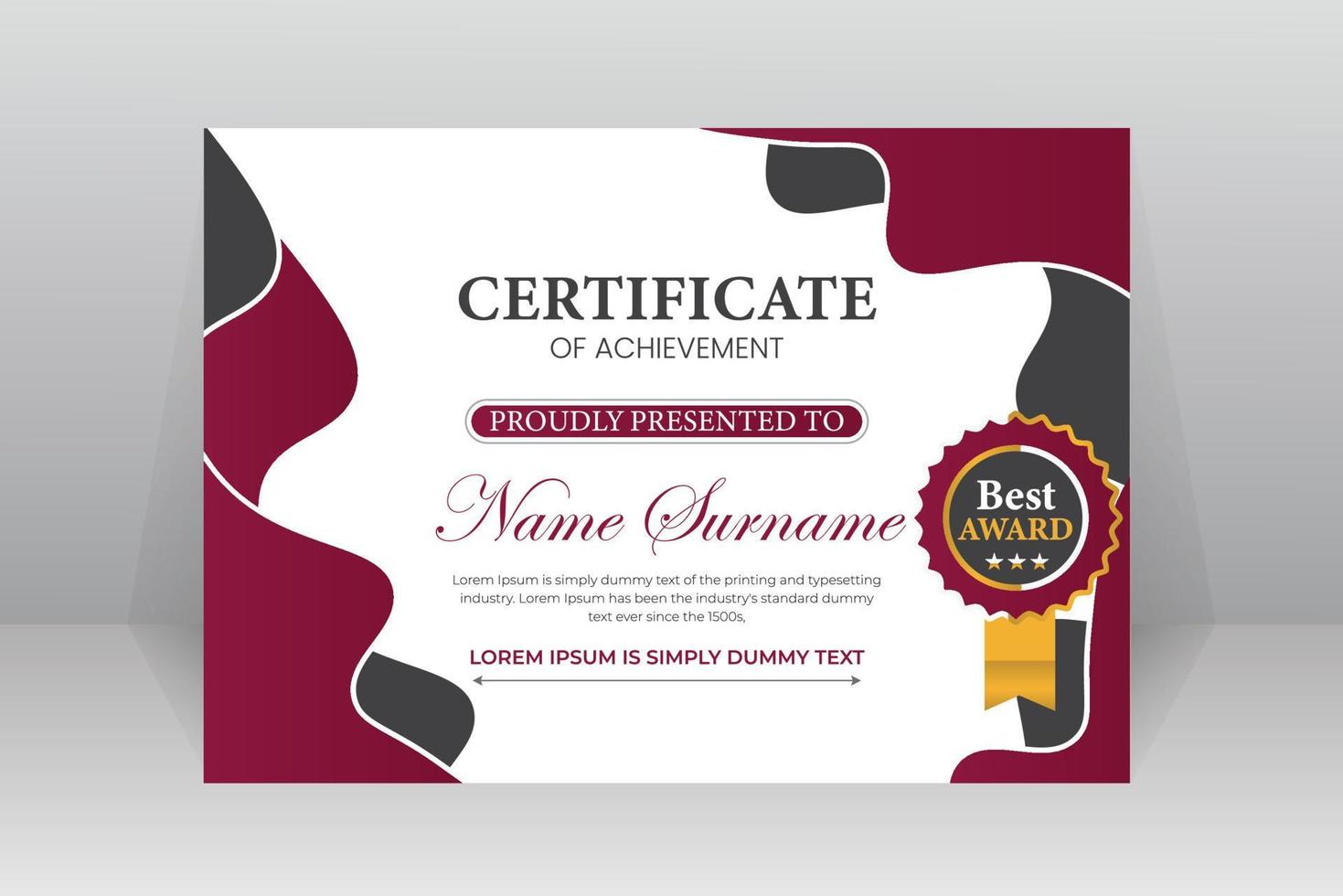 Modern Certificate Template vector