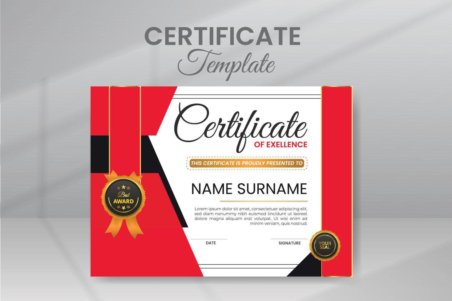 Modern Certificate Template vector
