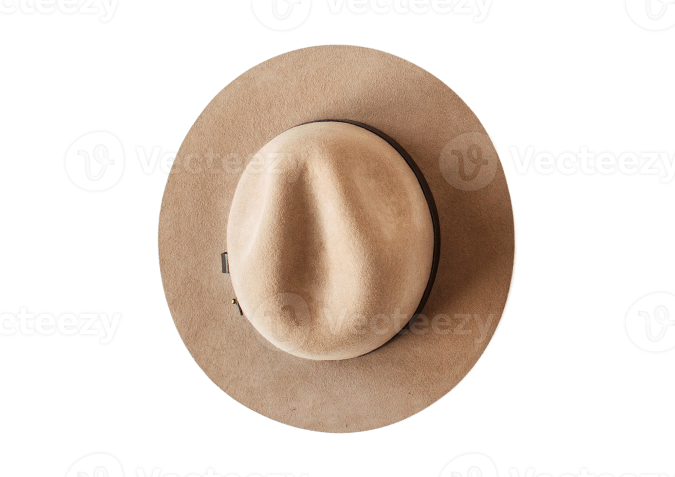 Brown fedora hat isolated on a transparent background png