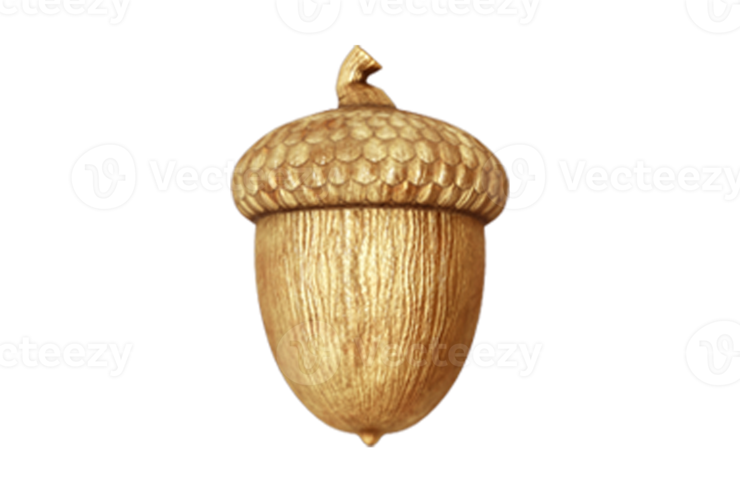 Golden walnut isolated on a transparent background png