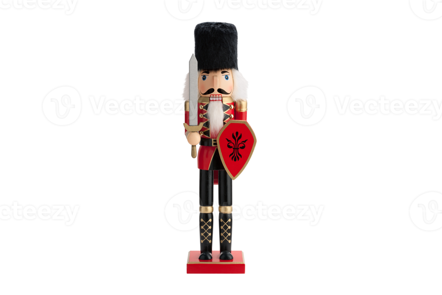 Red nutcracker isolated on a transparent background png
