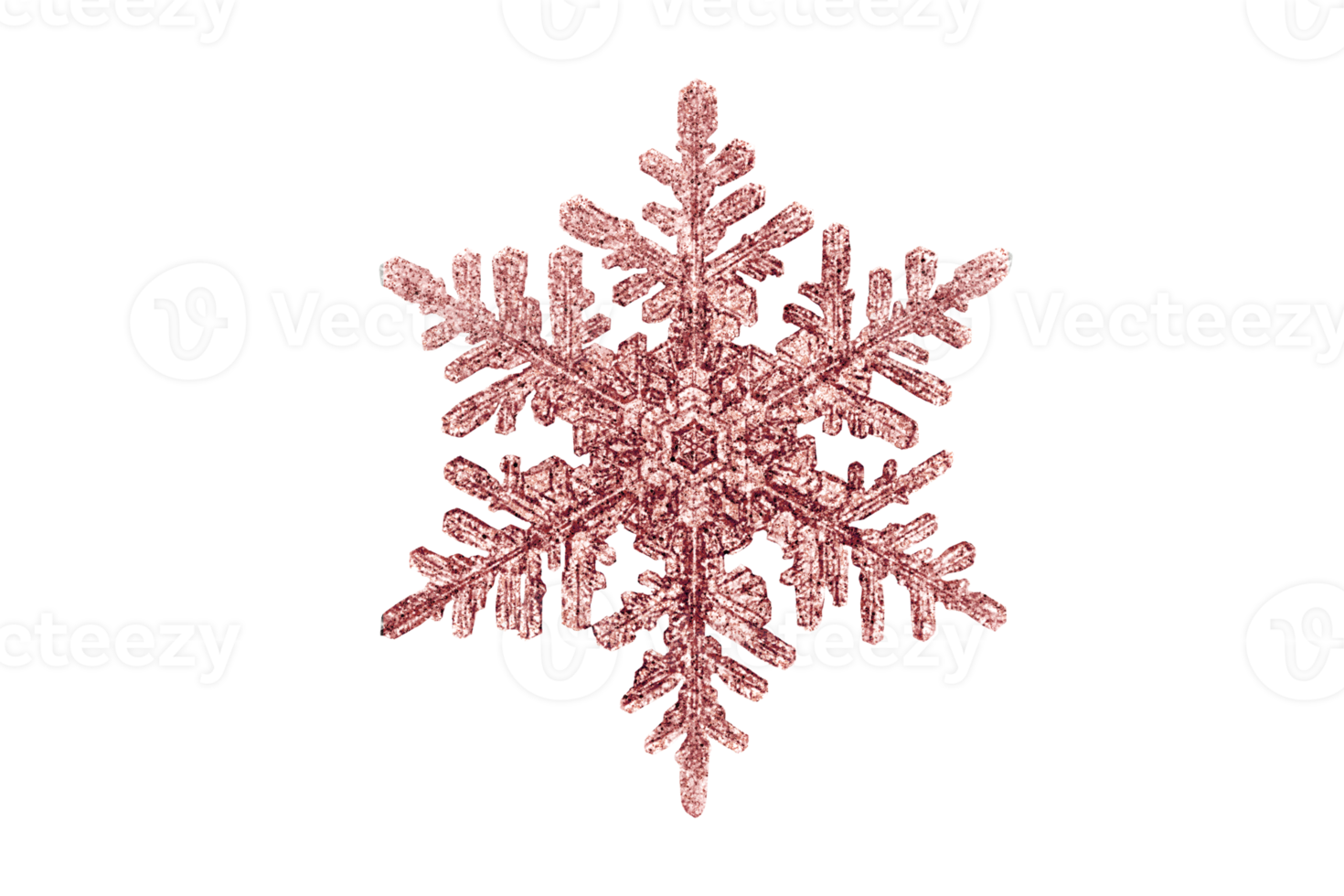 Pink snowflake isolated on a transparent background png