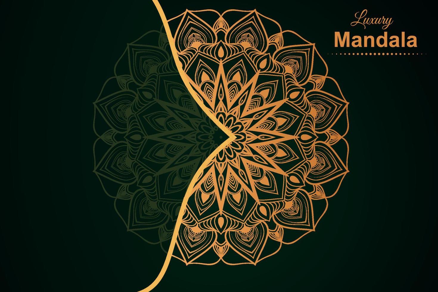 diseño de fondo de mandala de lujo vector