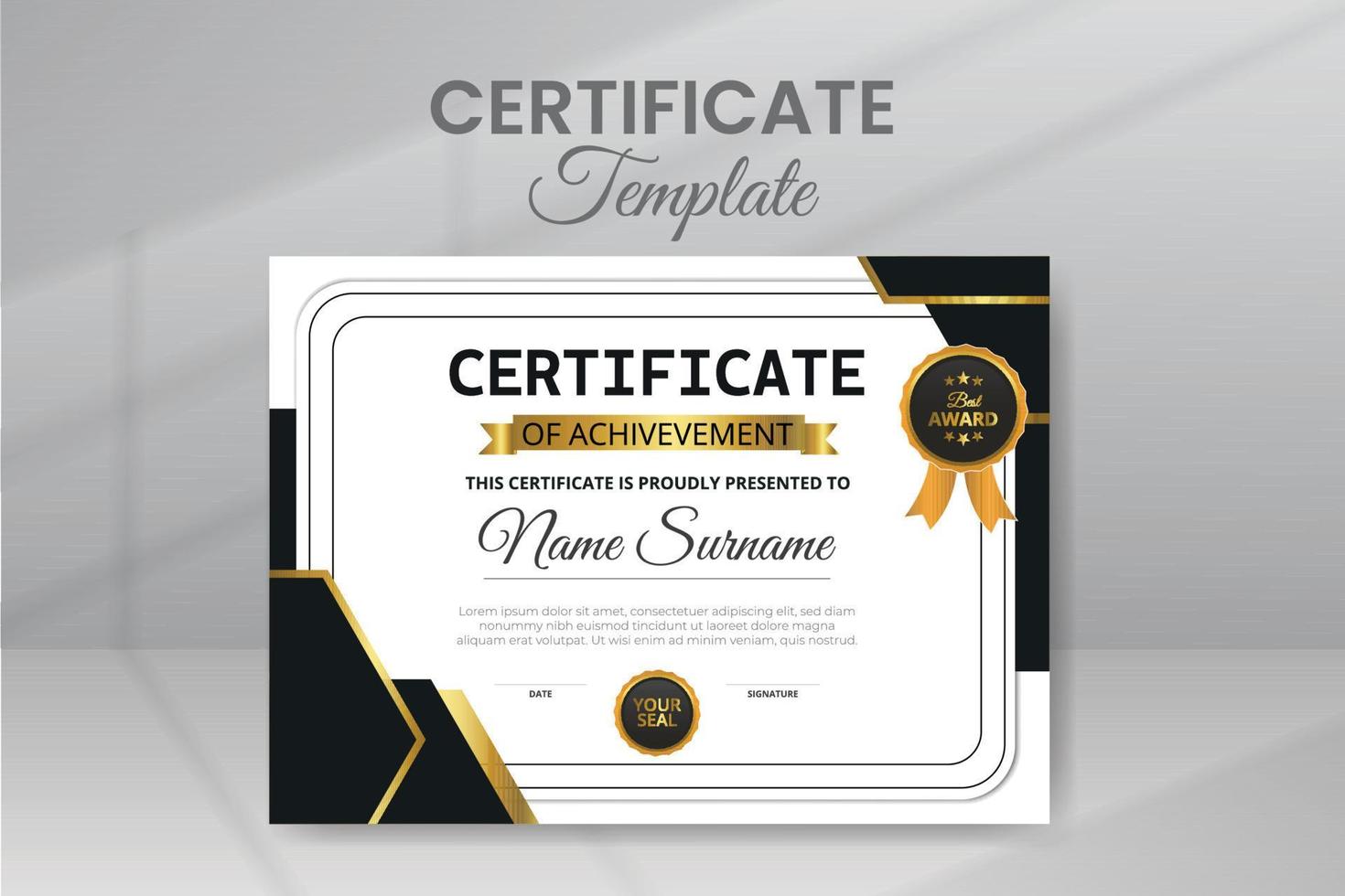 Modern Certificate Template vector