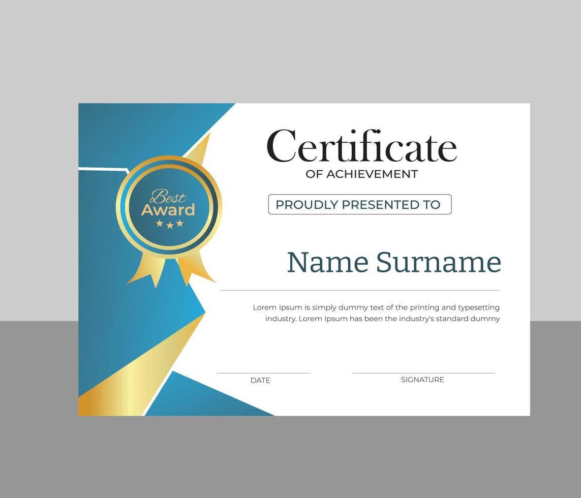 Modern Certificate Template vector