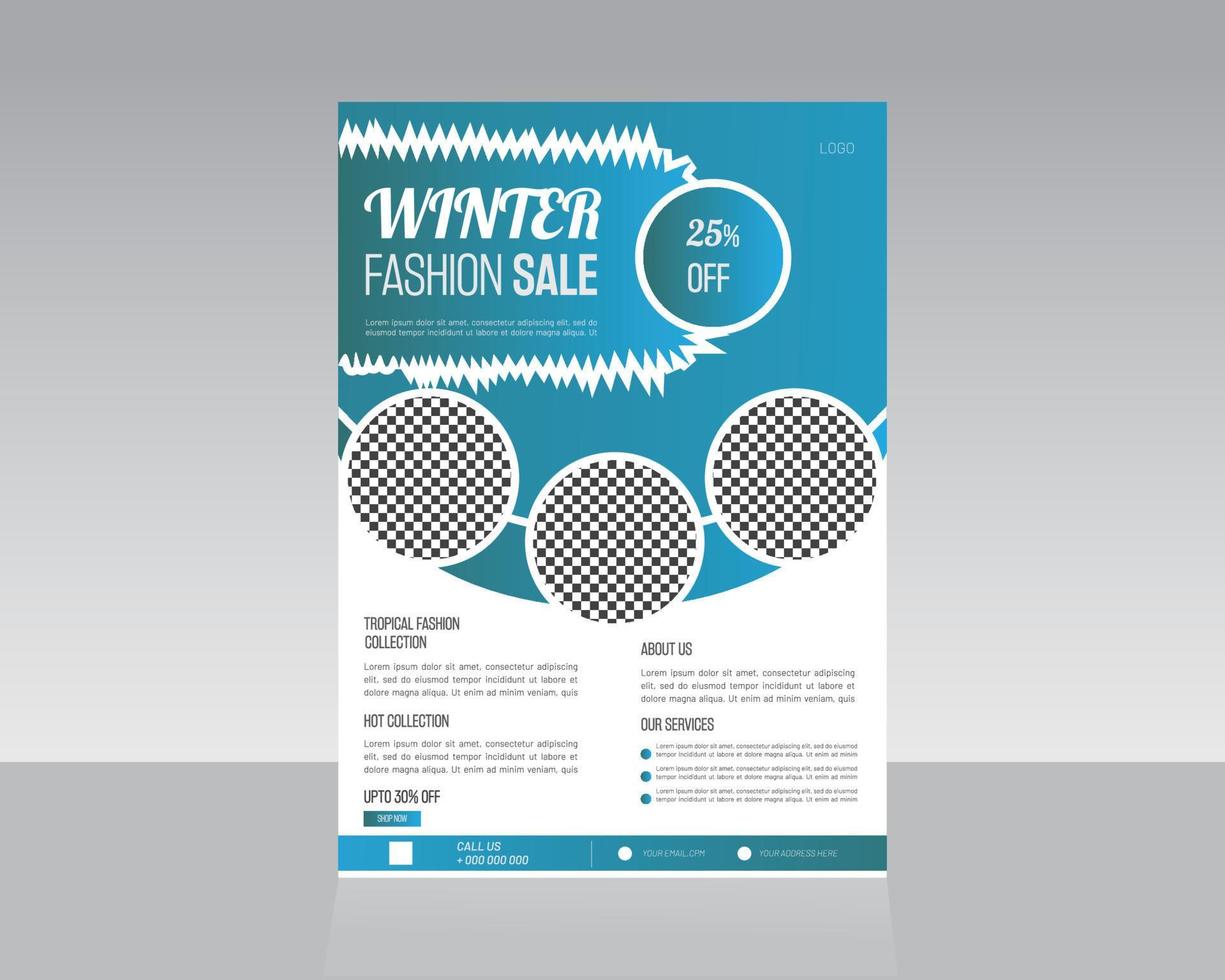 Fashion sales flyer vector